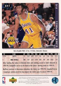 1994-95 Collector's Choice French #241 Elden Campbell Back