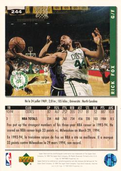 1994-95 Collector's Choice French #244 Rick Fox Back