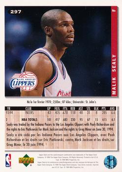 1994-95 Collector's Choice French #297 Malik Sealy Back