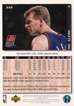 1994-95 Collector's Choice French #335 Joe Kleine Back