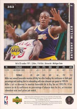 1994-95 Collector's Choice French #353 Anthony Miller Back