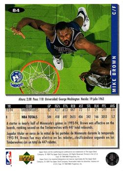 1994-95 Collector's Choice Spanish #84 Mike Brown Back