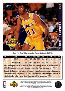 1994-95 Collector's Choice Spanish #241 Elden Campbell Back