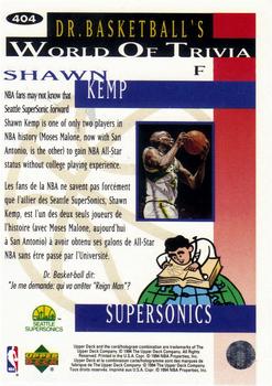1994-95 Collector's Choice French - Gold Signature #404 Shawn Kemp Back