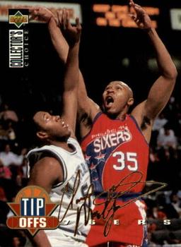 1994-95 Collector's Choice French - Gold Signature #185 Clarence Weatherspoon Front