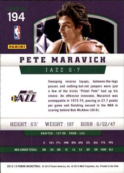 2012-13 Panini #194 Pete Maravich Back