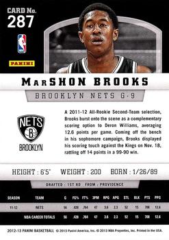 2012-13 Panini #287 MarShon Brooks Back