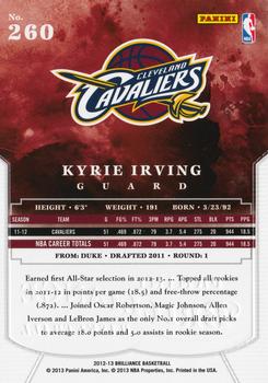 2012-13 Panini Brilliance #260 Kyrie Irving Back