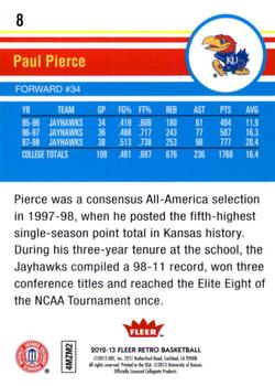 2012-13 Fleer Retro #8 Paul Pierce Back