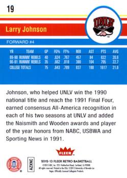 2012-13 Fleer Retro #19 Larry Johnson Back