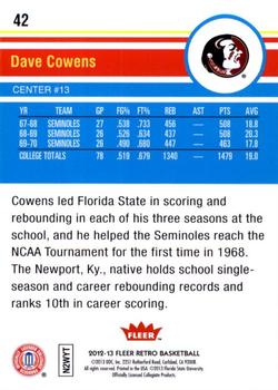 2012-13 Fleer Retro #42 Dave Cowens Back