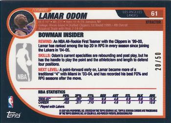 2007-08 Bowman - Chrome X-Fractor #61 Lamar Odom Back