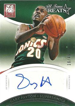 2012-13 Panini Elite - All-Time Greats Signatures #19 Gary Payton Front