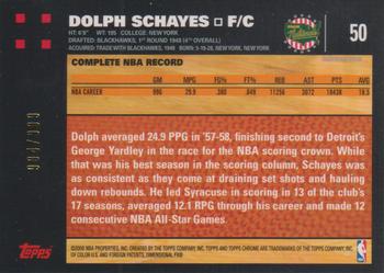 2007-08 Topps Chrome - Refractors #50 Dolph Schayes Back