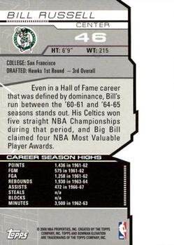 2007-08 Bowman Elevation - Gold #46 Bill Russell Back