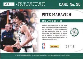 2012-13 Panini - All-Panini Gold #90 Pete Maravich Back