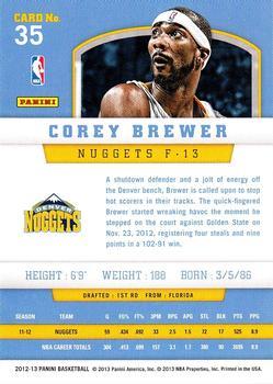 2012-13 Panini - Gold Knight #35 Corey Brewer Back