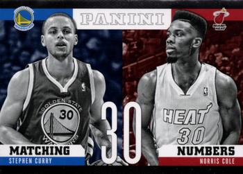 2012-13 Panini - Matching Numbers #19 Norris Cole / Stephen Curry Front