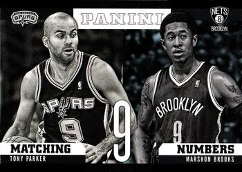 2012-13 Panini - Matching Numbers #6 Tony Parker / MarShon Brooks Front