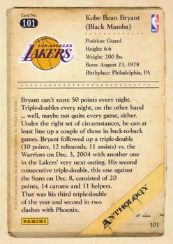 2012-13 Panini Kobe Anthology #101 Kobe Bryant Back