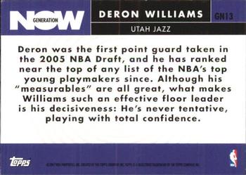 2007-08 Topps - Generation Now #GN13 Deron Williams Back
