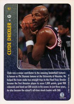1997 Score Board Rookies #97 Clyde Drexler Back