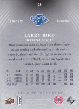 2013 Upper Deck All Time Greats - Gold Spectrum #52 Larry Bird Back