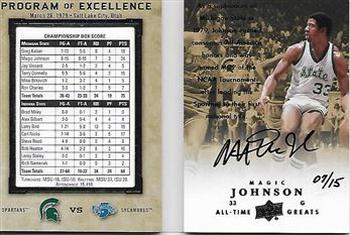 2013 Upper Deck All Time Greats - Program of Excellence #PE-MJ Magic Johnson Front