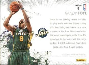 2012-13 Panini Past & Present - Raining 3's #8 Randy Foye Back