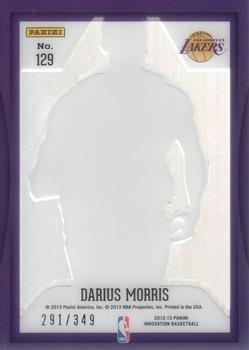 2012-13 Panini Innovation #129 Darius Morris Back