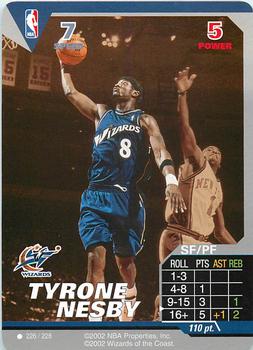 2002 NBA Showdown #226 Tyrone Nesby Front