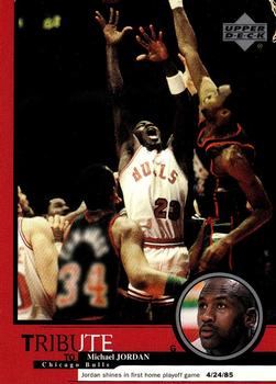 1999 Upper Deck Tribute to Michael Jordan #2 Michael Jordan (First home playoff game 4/24/85) Front