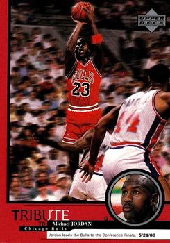 1999 Upper Deck Tribute to Michael Jordan #6 Michael Jordan (Conference Finals 5/21/89) Front