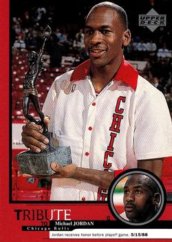 1999 Upper Deck Tribute to Michael Jordan #8 Michael Jordan (Honor before playoff game 5/15/88) Front