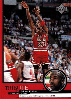 1999 Upper Deck Tribute to Michael Jordan #10 Michael Jordan (Chicago wins 4/3/88) Front