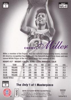 2012-13 Fleer Retro - 96-97 Flair Legacy Row 1 Masterpiece #96FL-41 Cheryl Miller Back