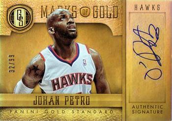 2012-13 Panini Gold Standard - Marks of Gold Autographs #82 Johan Petro Front