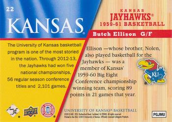 2013 Upper Deck University of Kansas #22 Butch Ellison Back
