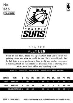 2013-14 Hoops #265 Alex Len Back