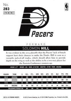 2013-14 Hoops #283 Solomon Hill Back