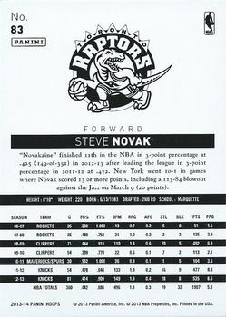 2013-14 Hoops #83 Steve Novak Back