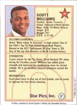 1990 Star Pics - Medallion #26 Scott Williams Back