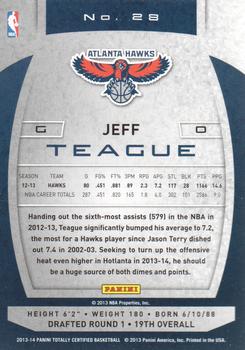 2013-14 Panini Totally Certified #28 Jeff Teague Back