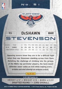2013-14 Panini Totally Certified #51 DeShawn Stevenson Back
