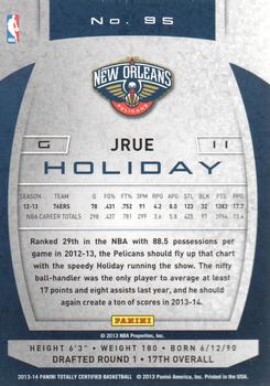 2013-14 Panini Totally Certified #95 Jrue Holiday Back
