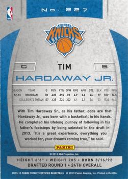 2013-14 Panini Totally Certified #227 Tim Hardaway Jr. Back