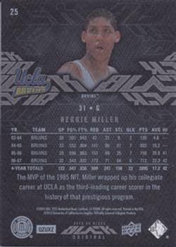 2013-14 Upper Deck Black #25 Reggie Miller Back
