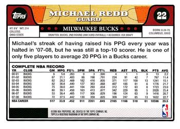 2008-09 Topps #22 Michael Redd Back