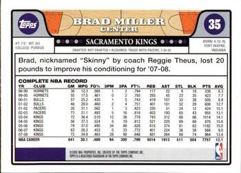 2008-09 Topps #35 Brad Miller Back