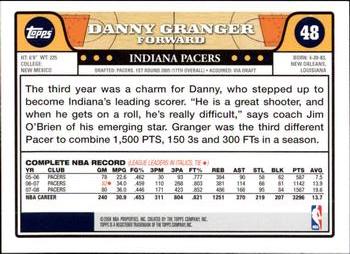 2008-09 Topps #48 Danny Granger Back